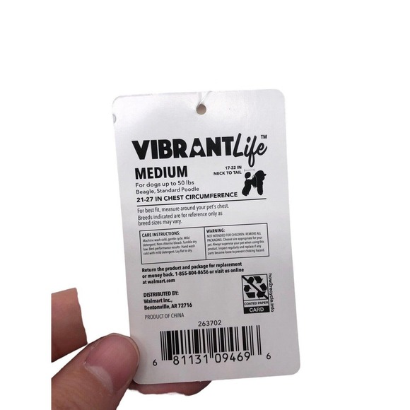 Vibrant Life Medium Dog Dress with Bow Beagle Standard Poodle Floral NEW - Picture 6 of 7